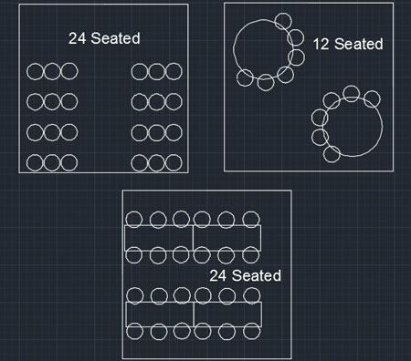 4.5x4.5m Pagoda seating plans