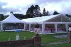 6x6m  with a Pro Panoramic window wall attached to other marquee
